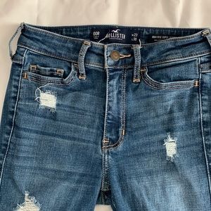 Hollister Women ripped jeans Sz 00R w23 L30 Dk Wsh